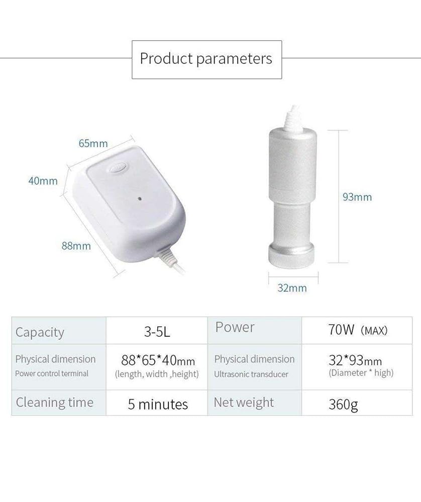 Pulitore ad ultrasuoni portatile per panno/biancheria intima/calzini, bianco, CE-9600