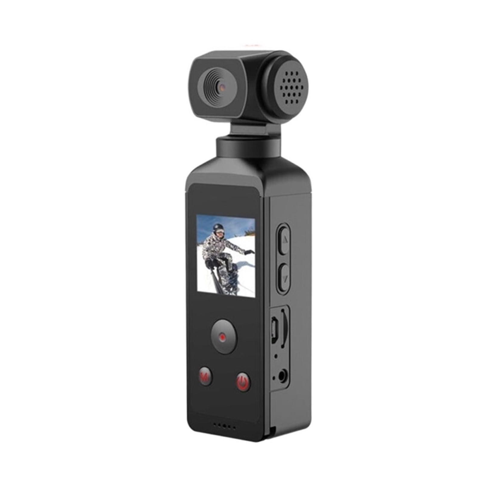 Sportowa kamera kieszonkowa Kamera wideo Linia mikrofonu w interfejsie 270-stopniowy obrotowy obiektyw kamer łAtwe Uchwycenie Niesamowitych Chwil(Camera black 64GB)