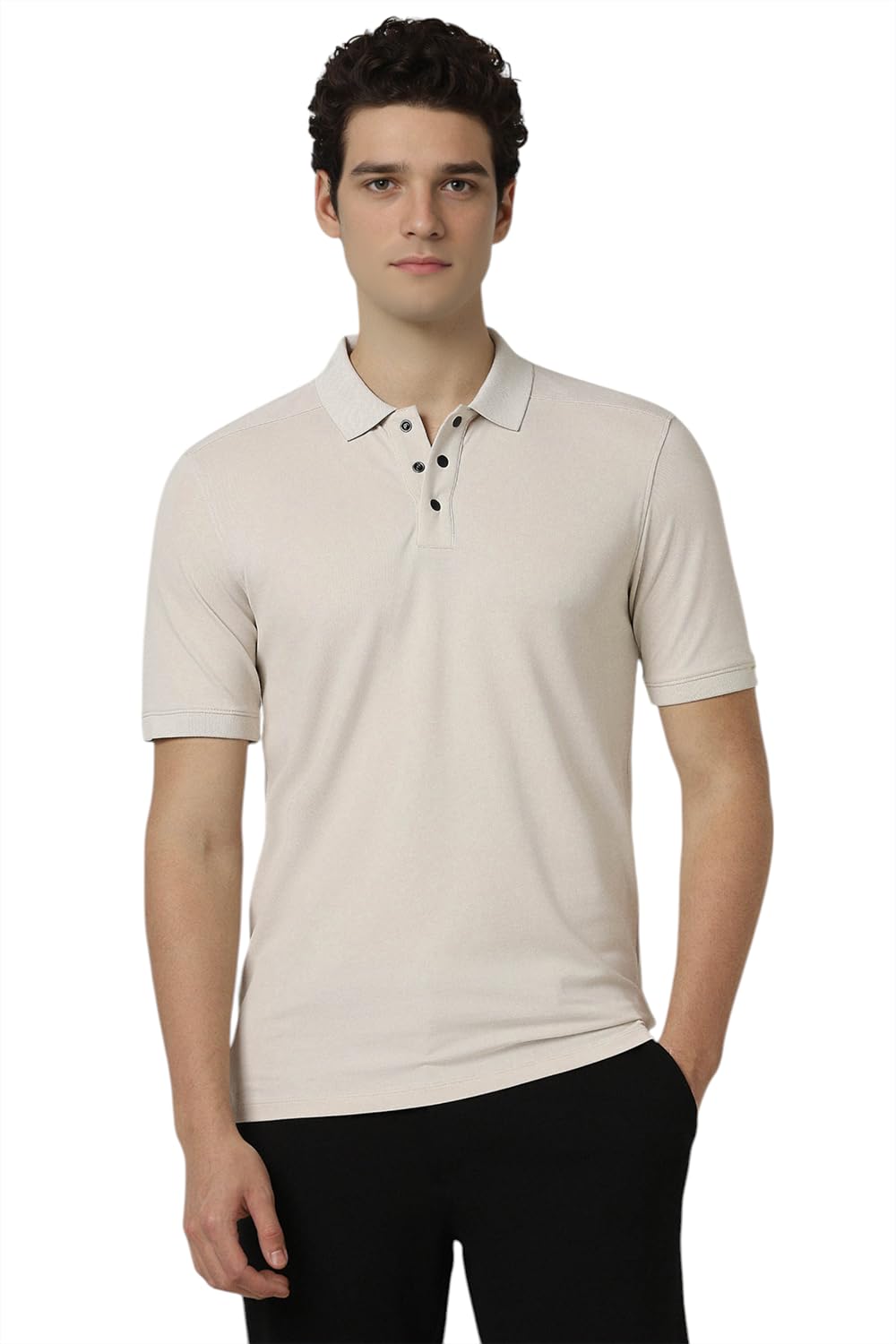 peter england Men's Cotton Blend Premium Solid Stretchable T-Shirt-picture-10