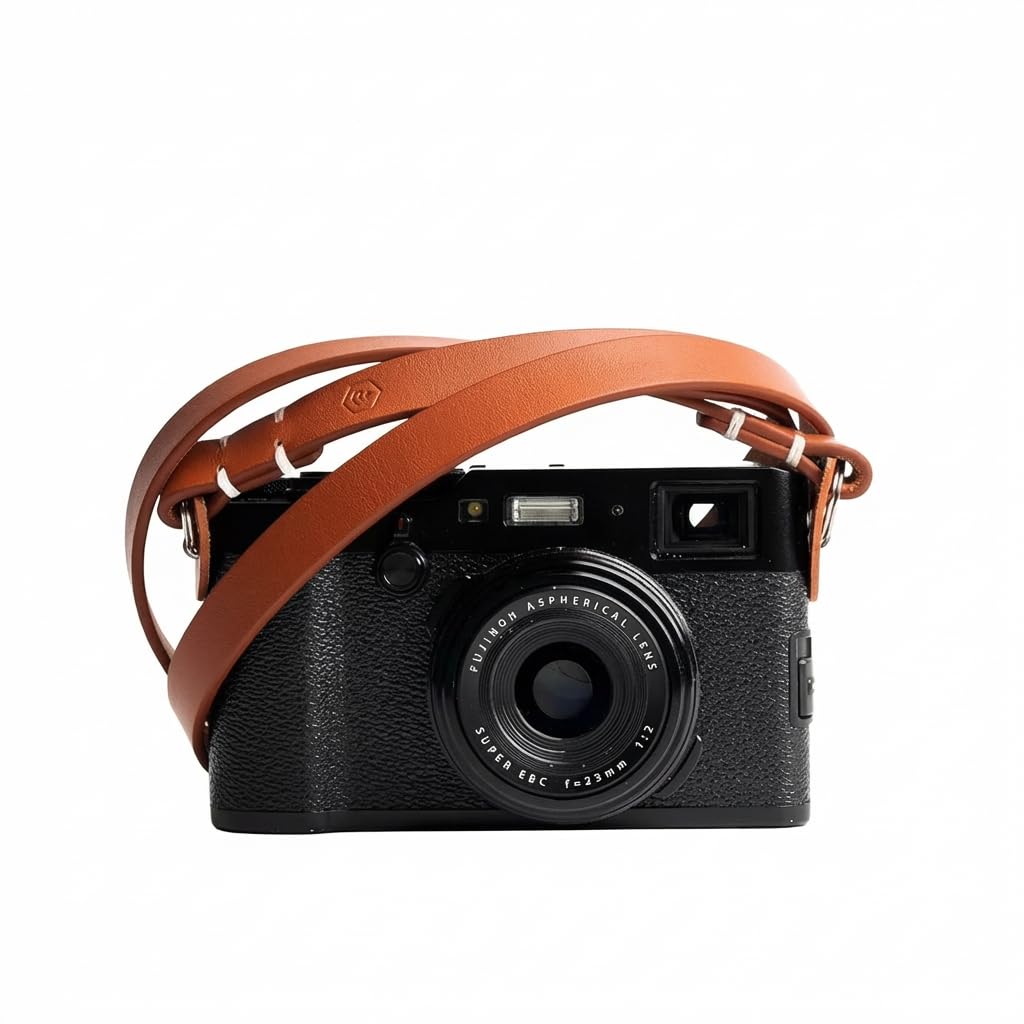 Evergreen Leather Camera Strap – Split Ring, 28" or 38" Compatible with Fuji Sony Nikon Leica Canon