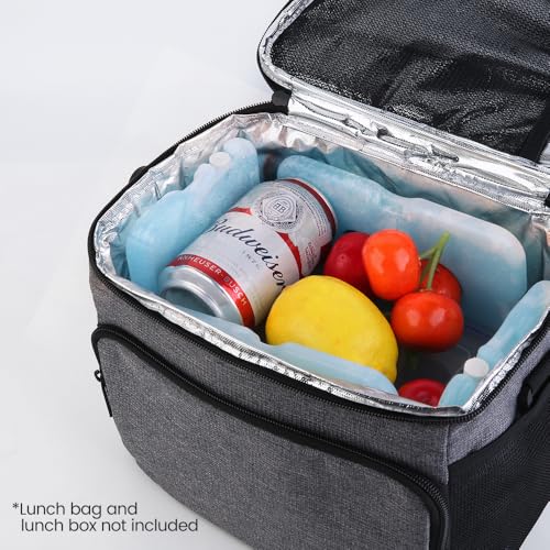 Image of 4 Pack Ice Packs for Lunch Boxes & Coolers, Slim Reusable Lunchbox Cooler for Women, Quick Freeze Space Saving Freezer Icepack, Long-Lasting Picnic Accessories Small Cold Pack, Travel Essentials