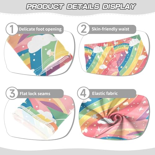 KLL LGBT Glitter Rainbow Pride Flag Toddler Baby Girl Cotton Leggings Soft High Waisted Yoga Pants Exercise3