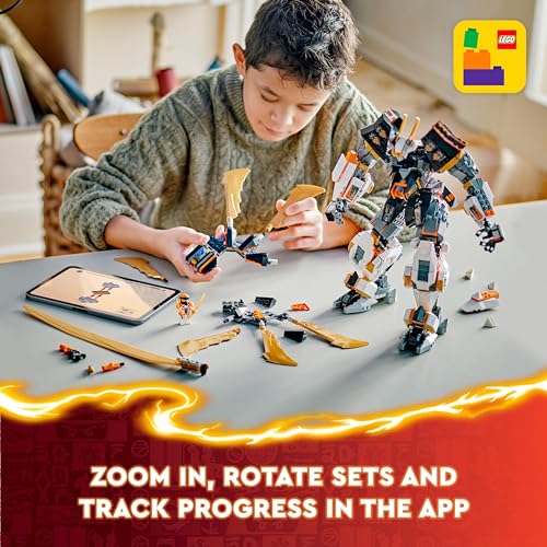 LEGO NINJAGO Mech Drago Titanio di Cole, Grande Set di Giochi d'Avventura per Bambini e Bambine da 12 Anni, Personaggio da Costruire con Spada Giocattolo e 1 Minifigure, Regalo di Compleanno 71821 - Immagine 1