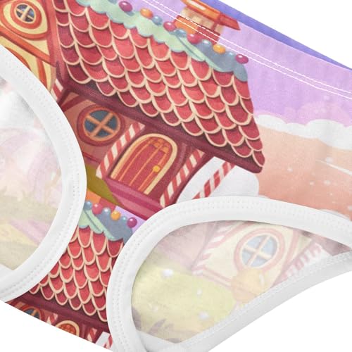 Cute Cartoon Gingerbread House Cute Panties Girl Girls Underwear Toddler Cotton Colorful Briefs Girls Undies 2t4