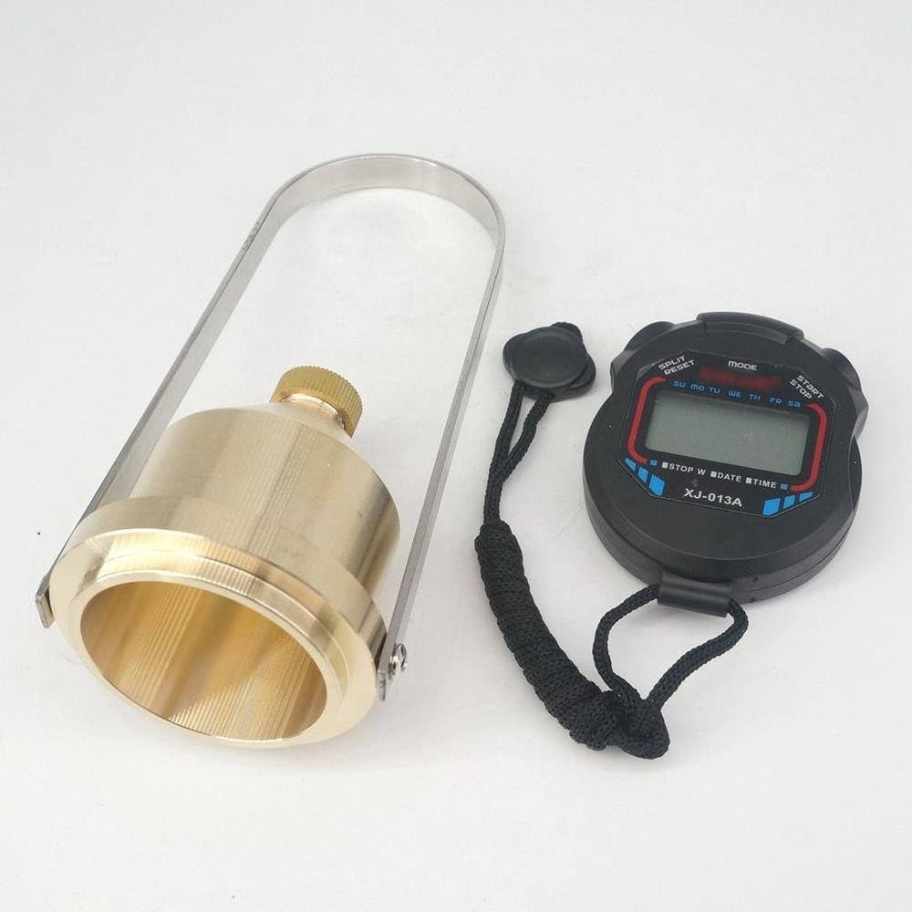 Paint Viscosity Cup Viscometer Flow Cup Stopwatch Mixing Thinning Tool Viscosity Test Cup 4# Measurement Instrument Golden