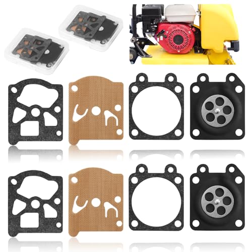 Kit de Réparation de Membrane et Joint de Carburateur 2 Pièces, Compatible avec Carburateur WA WT, Remplace D10-WTA, pour Tronçonneuses, Débroussailleuses,...