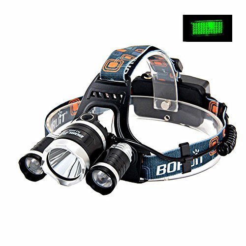 Benran Waterproof LED Headlamp Headlight Rechargeable Head Flashlight Lamp with 3 Xm-l T6 4 Modes Outdoor Sports Hiking Camping Riding Fishing Hunting (Super bright Charge) by Benran LED