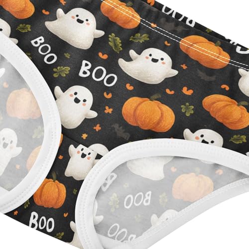 Girls Underwear Soft Cotton Halloween Ghosts Pumpkin Kids Panties in Sizes 2/3t, 4t, 5t, 6 and 84