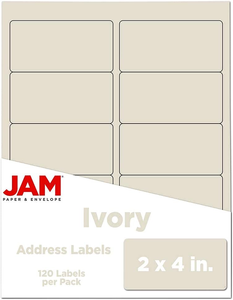 JAM PAPER Shipping Address Labels Standard Mailing 2 x