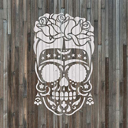 Sugar Skull Frida Stencil Template For Walls And Crafts - Reusable Stencils For Painting In Small & Large Sizes #TOP3