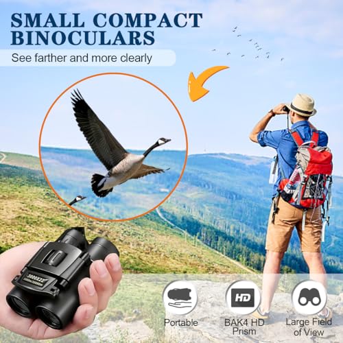 Binoculares compactos de alta potencia HD miniatura 4