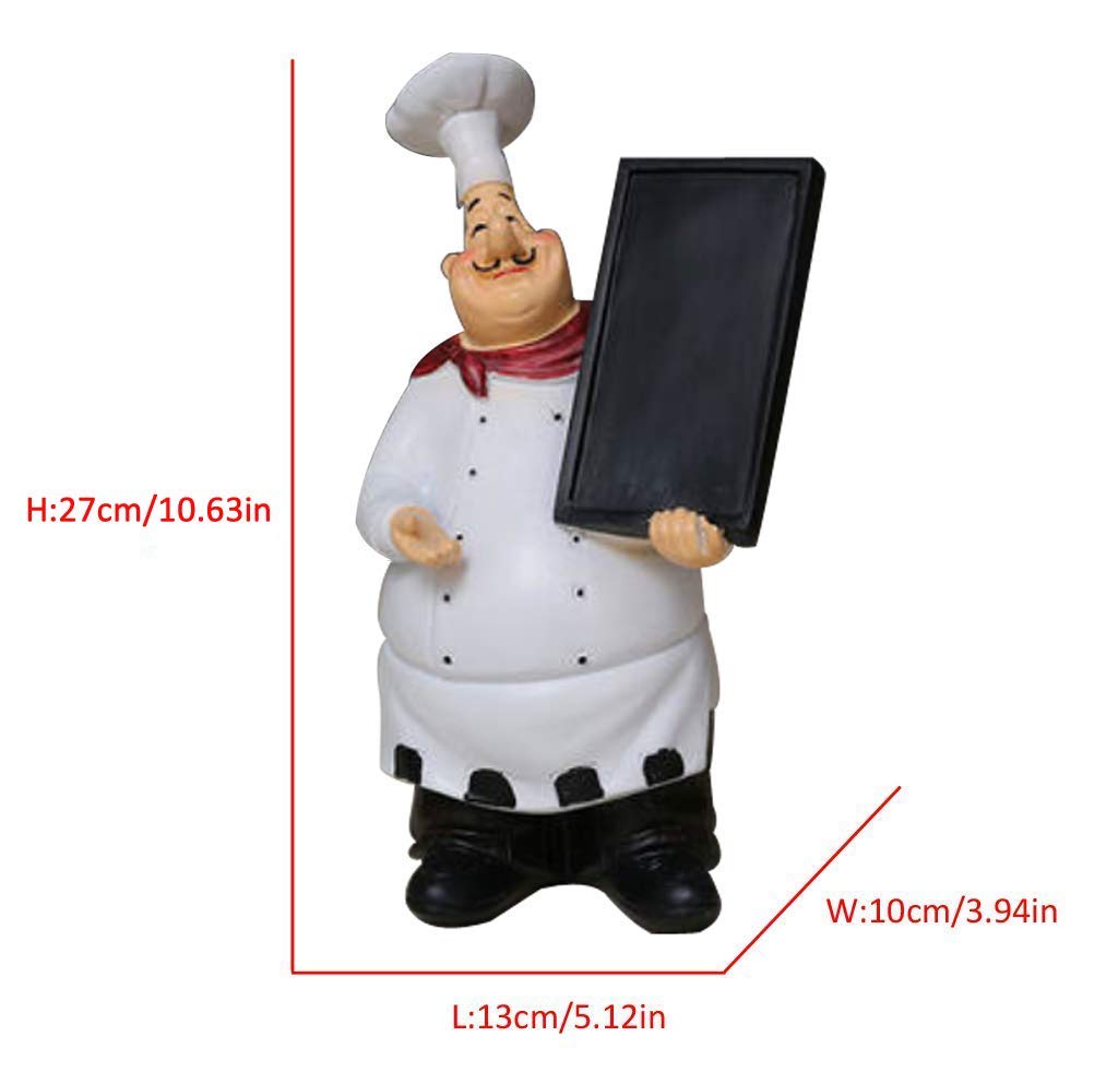 Amazon.co.jp: カウンタートップシェフ置物グッズキッチンシェフの像