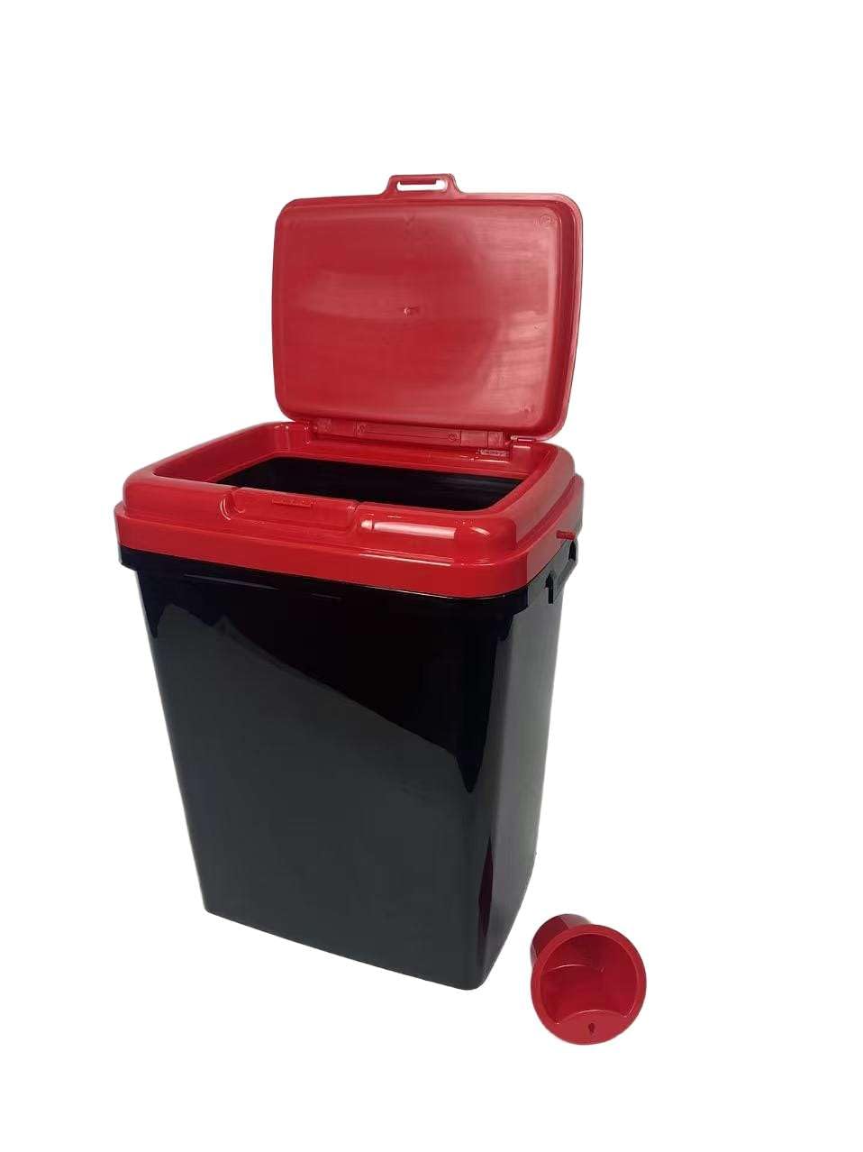 HH Home Hut 35L Large Pet Food Container Dog Cat Animal Storage Bin 16KG Dry Feed 23KG Seed Including Air Tight Seal Red Lid — image 1