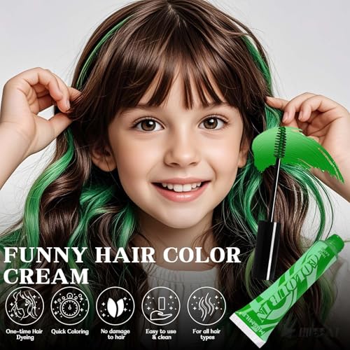St Patricks Day Green Temporary Hair Color Wax Stick miniatura 3