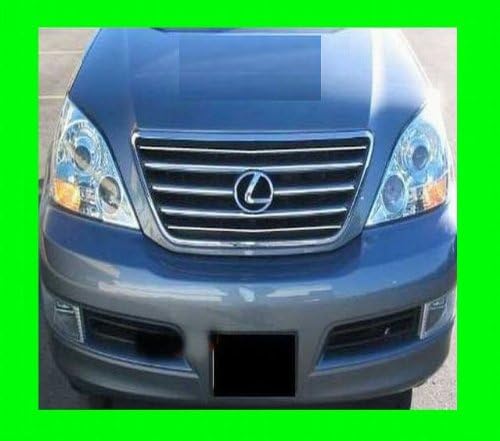 fits 2003-2010 LEXUS GX470 GX 470 CHROME GRILL GRILLE KIT 2004 2005 2006 2007 2008 2009 03 04 05 06 07 08 09 10
