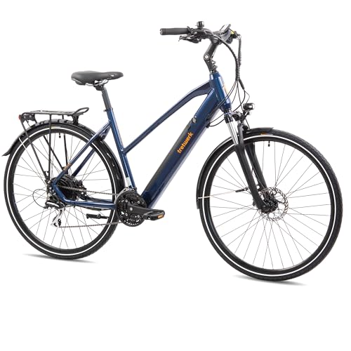 TRETWERK 28 Zoll E-Bike Seville 5.0 blau - Trekkingbike Damenfahrrad mit 24...