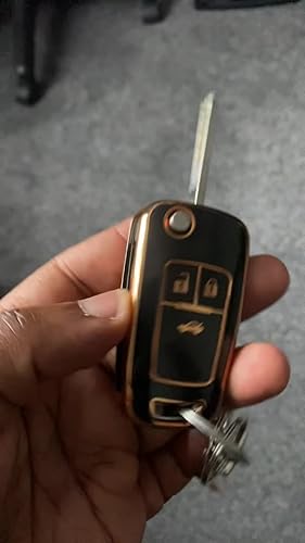 OFFCURVE Car Key Case - Key Fob Cover & Protector - 3 Buttons - Compatible With VW Volkswagen