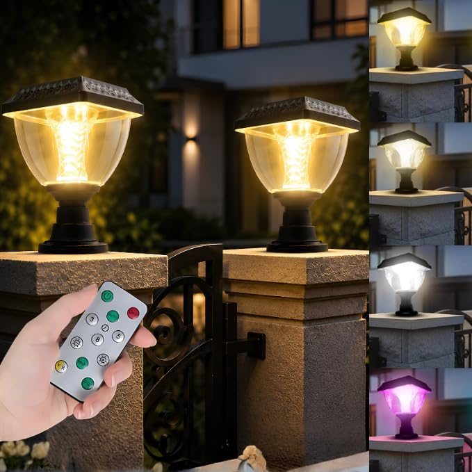 Premium Solar RGB Gate Light with Remote Control for a Stylish & Secure Entrance (Pack of 2)-image-31