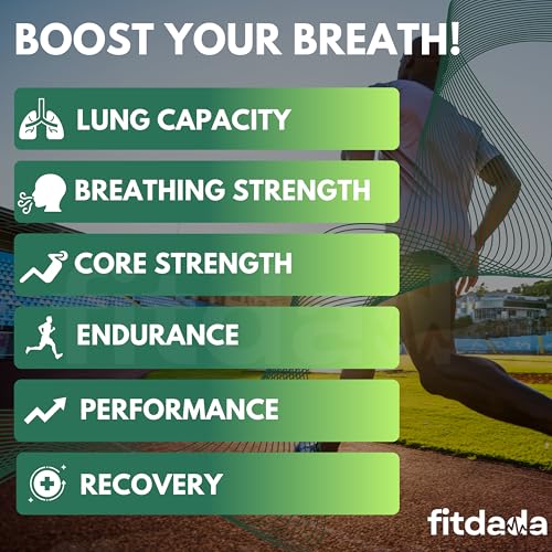 Image of FitDaDa Lungs Exercise Equipment - Breathing Trainer,Breathing Exercise Machine,and Lung Exercise Device for Enhanced Respiratory Health,Lung Strengthening,Sports Performance & Wellness|Easy to Clean