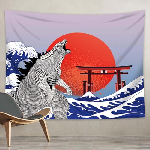 Megumoon Japanese Giant Wave Tapestry Wall Hanging thumb #2