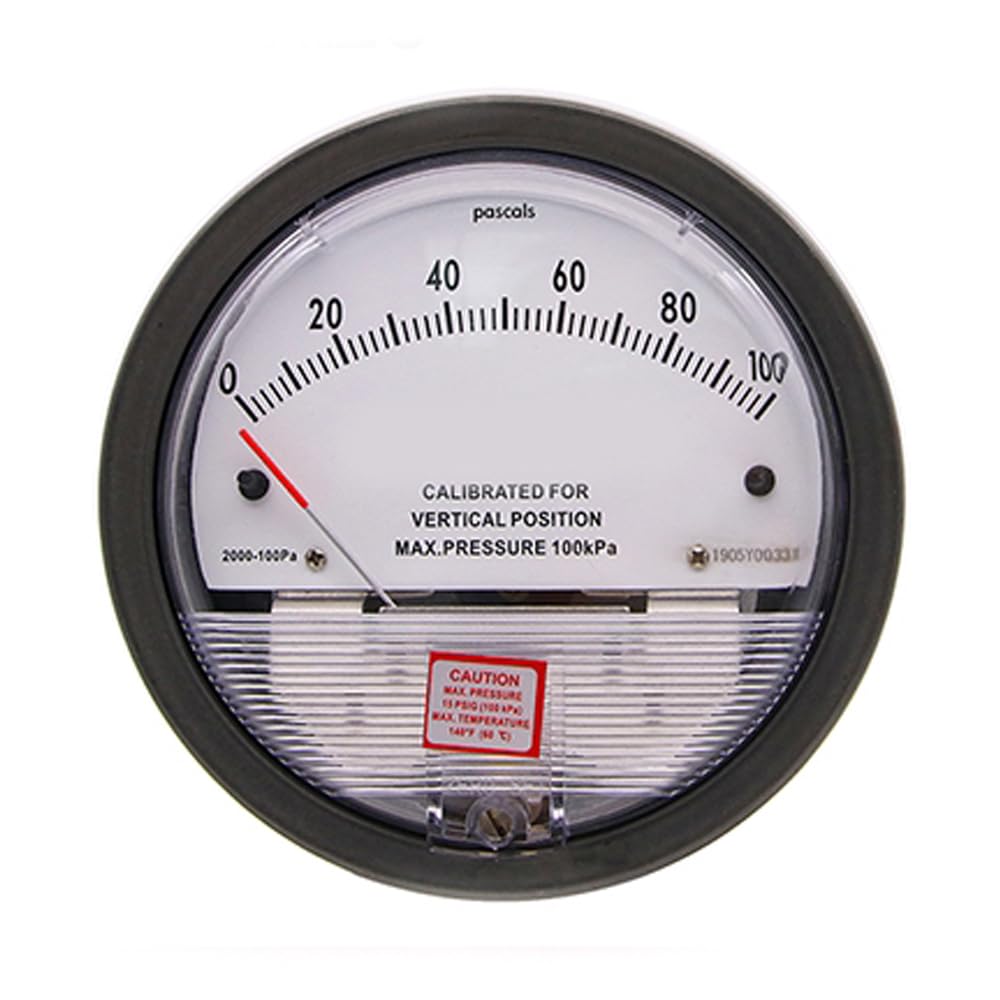 Differential Pressure Gauge for Applications in Clean Rooms, HVAC Systems, Pharmaceutical Production (0~60Pa)