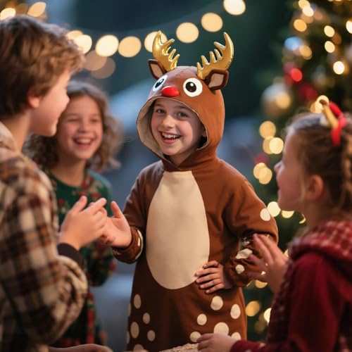 Vestido con capucha de animal para niños 4-12 años miniatura 5