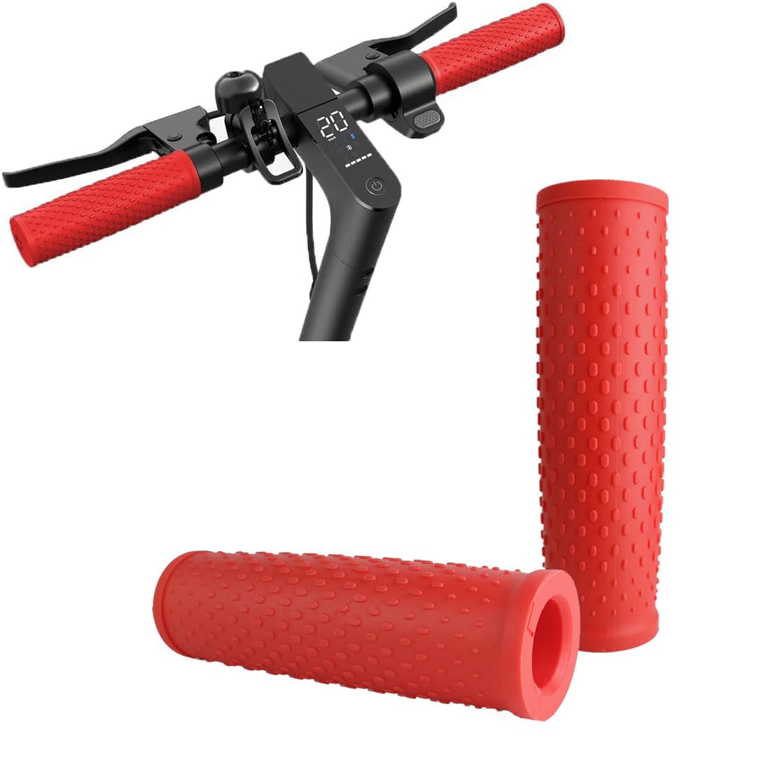 Adult Scooter Grips for Handlebar Electric Scooter Xiaomi Mi M365 1S Pro 2 3 Essential Scooters Accessories (1 Pair Red)