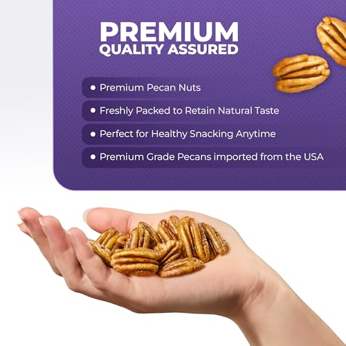 Image of Pureheart Premium Pecan Nuts 80g | Premium Natural Pecans | Healthy Dry Fruits Snack | Rich in Protein, Fibre & Antioxidants | Ideal for Snacking & Baking