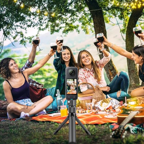 Image of PULUZ Bullet Time Handle Tripod Multi-Functional Tabletop Fold Tripod for Insta360 X4, Insta 360 X3, ONE RS, Go pro Hero 11 10 9 5 4 3 Sport Action Camera Accessories