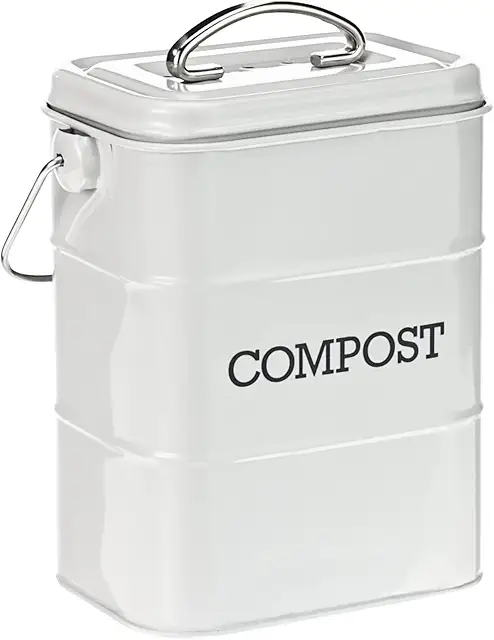 Compostador Pequeño KitchenCraft Living Nostalgia 3L Gris Francés