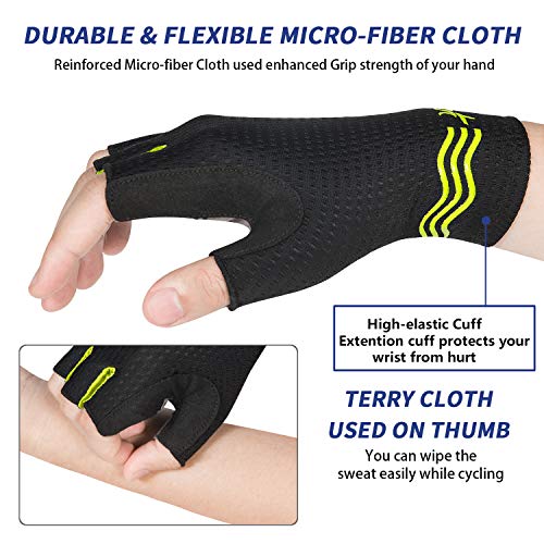 Image of MOREOK Shock-Absorbing Breathable Biking Cycling Gloves Half Finger Outdoor Sport Bicycle Gloves Mountain Road Bike Riding Gloves for Men and Women