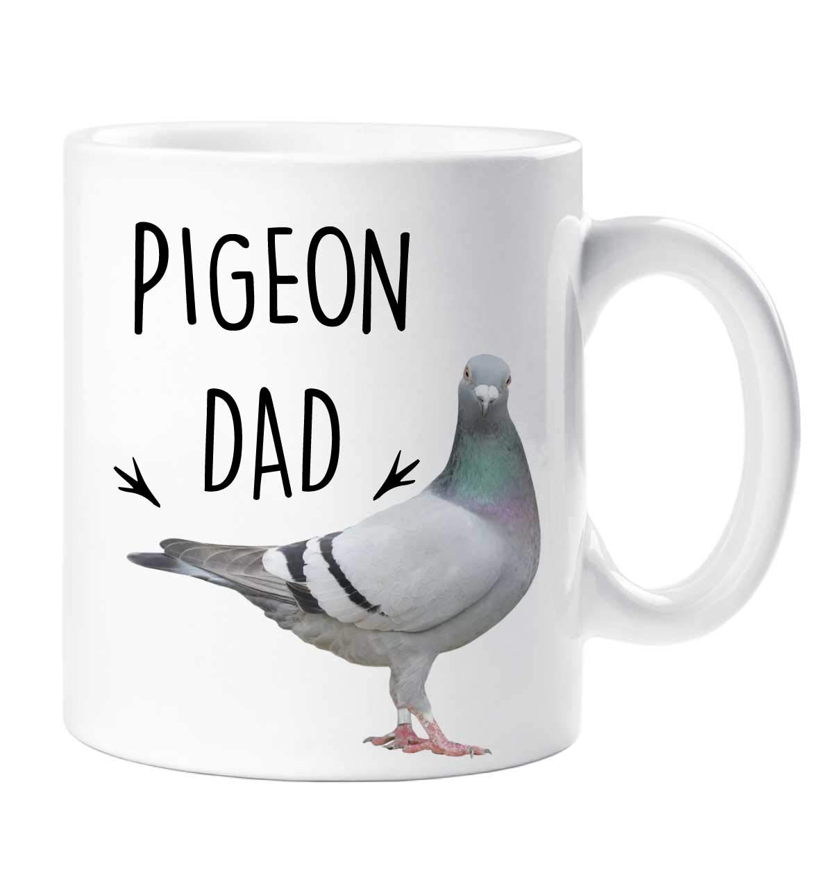Pigeon Dad Mug - White - 10oz - Dishwasher and Microwave Safe
