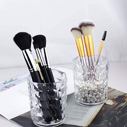 Organizador de Maquillaje acrílico para Guardar brochas de Maquillaje, lápices de Cejas, cosméticos, Tubos para brochas, Soporte para bolígrafos, Vitrina para Productos de Cuidado de la Piel.