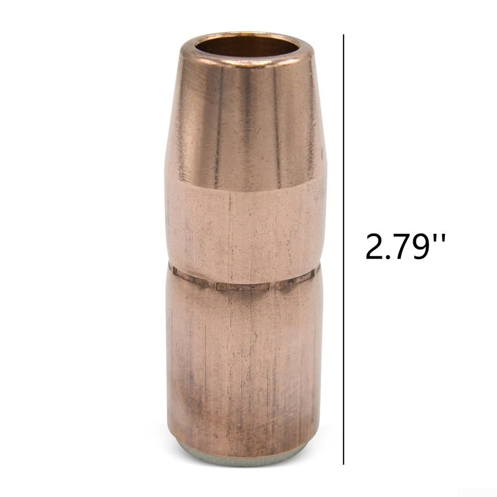 2 ugelli per saldatura MIG in rame per Miller N-A5800C, AccuLock S e D-MA250, 5/8" Orifice, 7,1 cm di lunghezza