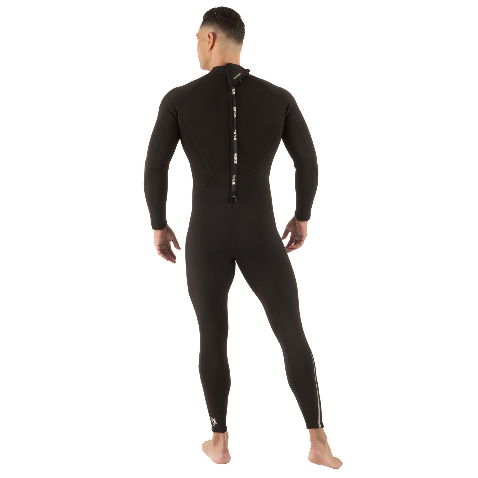 SEAC Feel-S Man 3mm – Muta da uomo in neoprene UltraStretch 3 mm, con cerniera posteriore YKK, cuciture Flatlock e ginocchiere rinforzate – Muta sub, snorkeling e freediving