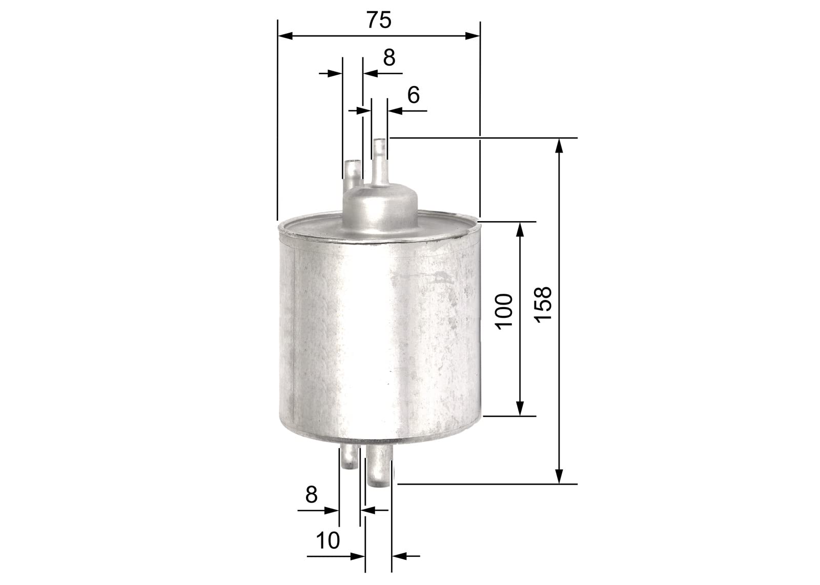 Bosch F50031 Filtro de Gasolina para Coche - Separa Partículas del Combustible, Protege el Sistema de Inyección