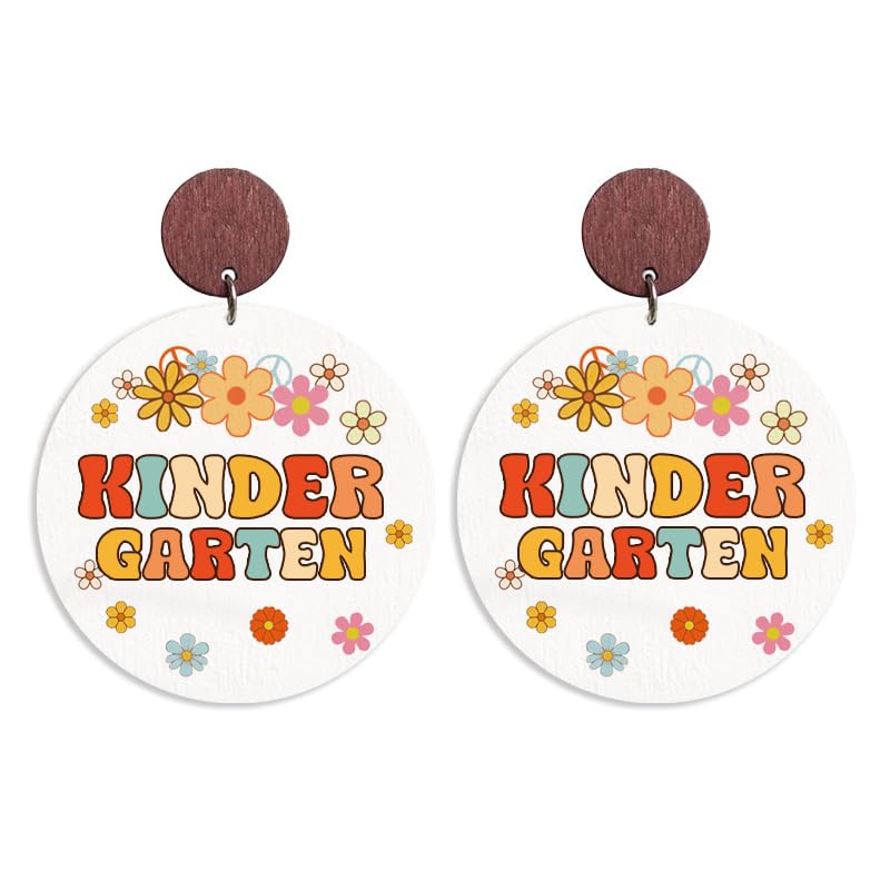 Funny First Day of School Dangle Earrings for Teacher Acrylic Sunflower Back to...