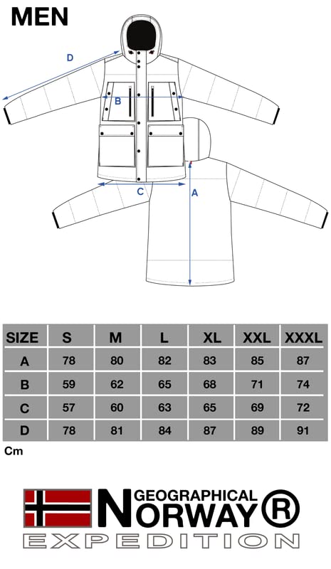 Geographical Norway Albert Men - Parka Ciepła męska Na Jesień-Zima - Płaszcz Mężczyźni - Dla Mężczyzn