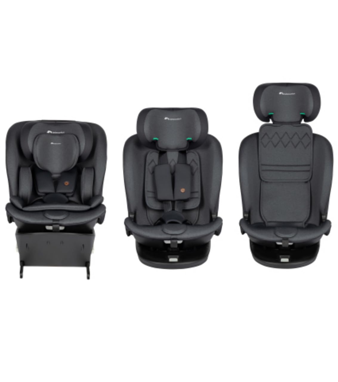 Bebeconfort EvoluFix 360 i-Size, asiento de coche giratorio 360º, 0-12 años, 40-150 cm, asiento de coche ISOFIX, instalación de sujeción superior, rotación 360, 6 posiciones reclinables, 12 posiciones