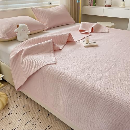 Colcha acolchada de algodón suave y grueso de 90 x 200 cm, versátil juego de manta para sofá y cama para todas las estaciones, esencial para decoración acogedora del hogar