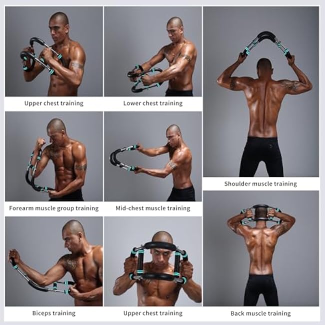 Twister Arm Trainer,Adjustable Chest Workout Equipment, Arm Shoulder Chest Trainer for Men,Chest arm Exerciser, Portable Chest Clip Muscle(U60-100lbs kit)