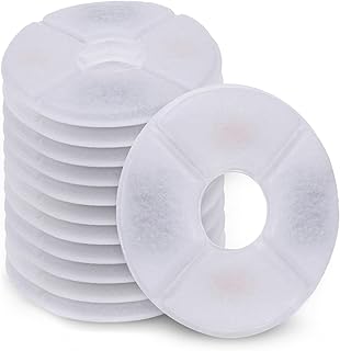 Queenser Filtros de substituição de filtros de fonte de água de gato para fonte de flor dispensador de água de fonte de água de gato 12 PCS