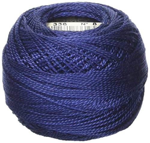 Hilo Perlé DMC Bola Tamaño 8 87yd Azul Marino miniatura 1