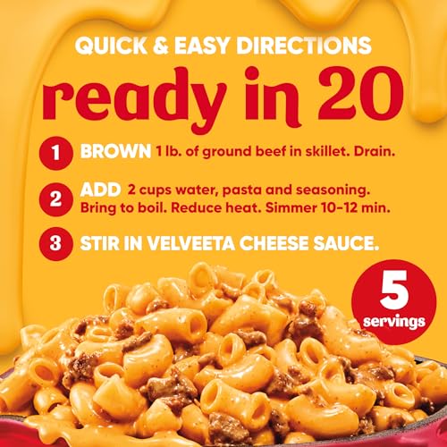Image of Velveeta Skillets One Pan Dinner Kit, Ultimate Cheeseburger Mac, 12.8 oz