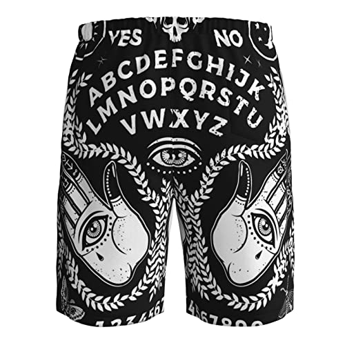 Occultism Ouija Board Black Mens Swim Trunks Beach Shorts Summer Sports Running Bathing Suits3