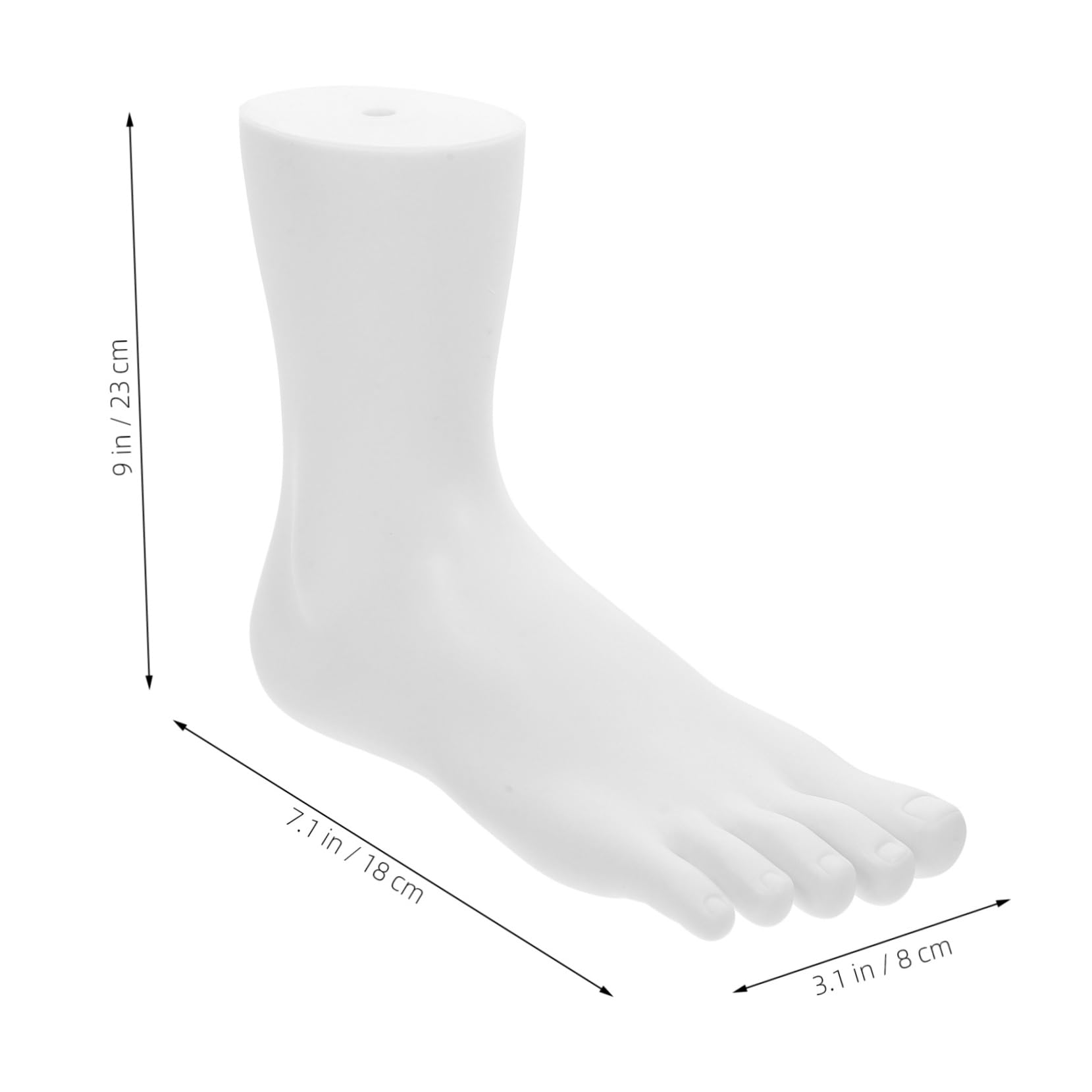 Unomor Mannequin Foot Model for Display 5-Toe Foot Stand for Socks Jewelry Photography Props