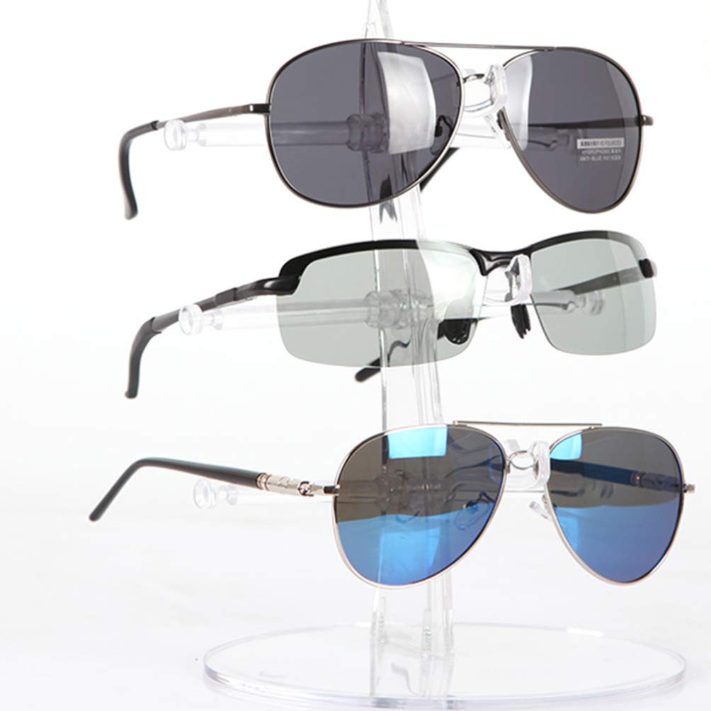 Cabilock Acrylic Eyeglasses Stand - 6 Layer Clear Sunglasses Display Rack For Tabletop Storage