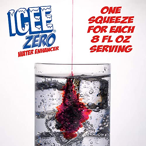ICEE Zero Calorie Cherry Liquid Water Enhancer Drink Mix, Natural Flavor Drops, Sugar Free, 1.62 Fl Oz Concentrate (48 ml) - 4 Pack