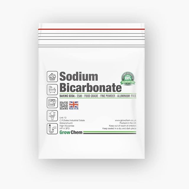 Baking Soda, Sodium Bicarbonate Baking Soda for Cleaning, Made in UK, Baking, Bath Bombs, Cleaning, Odour and Teeth, Pure Baking Soda (1KG, Resealable Bag)