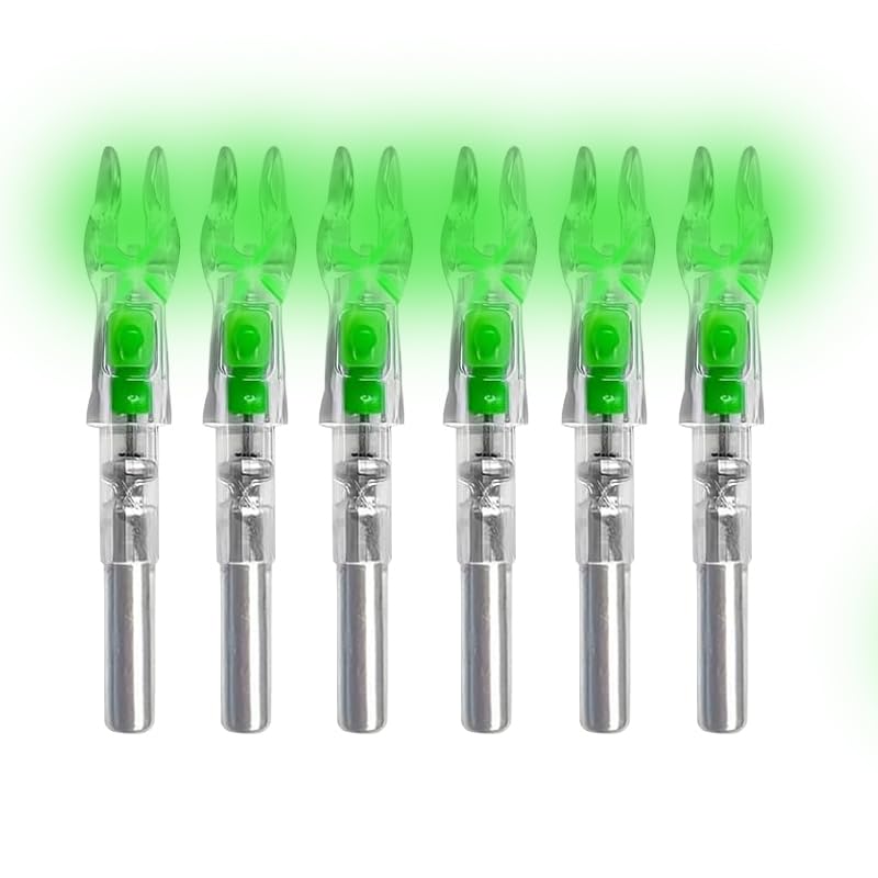 Flèches de 6.2 mm équipées d'encoches lumineuses Bgary pour le tir nocturne